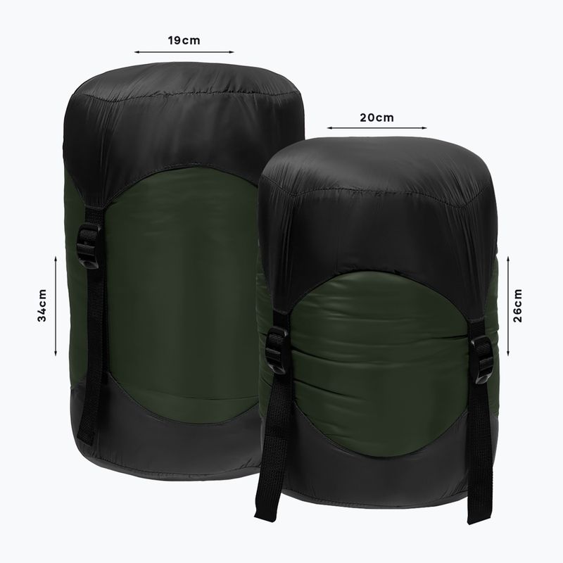 Alpinus Ultralight 1000 Schlafsack links grün 7