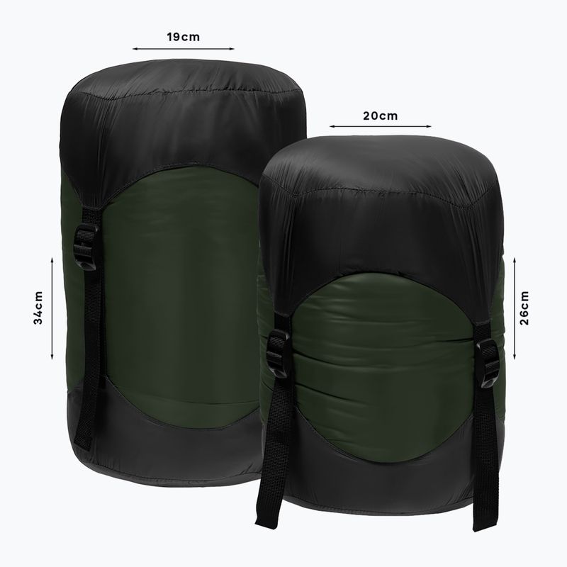Alpinus Ultralight 1000 Schlafsack rechts grün 7