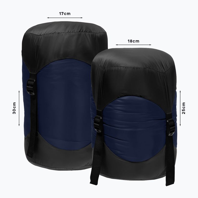 Alpinus Ultralight 850 Schlafsack rechts orange/grün 7