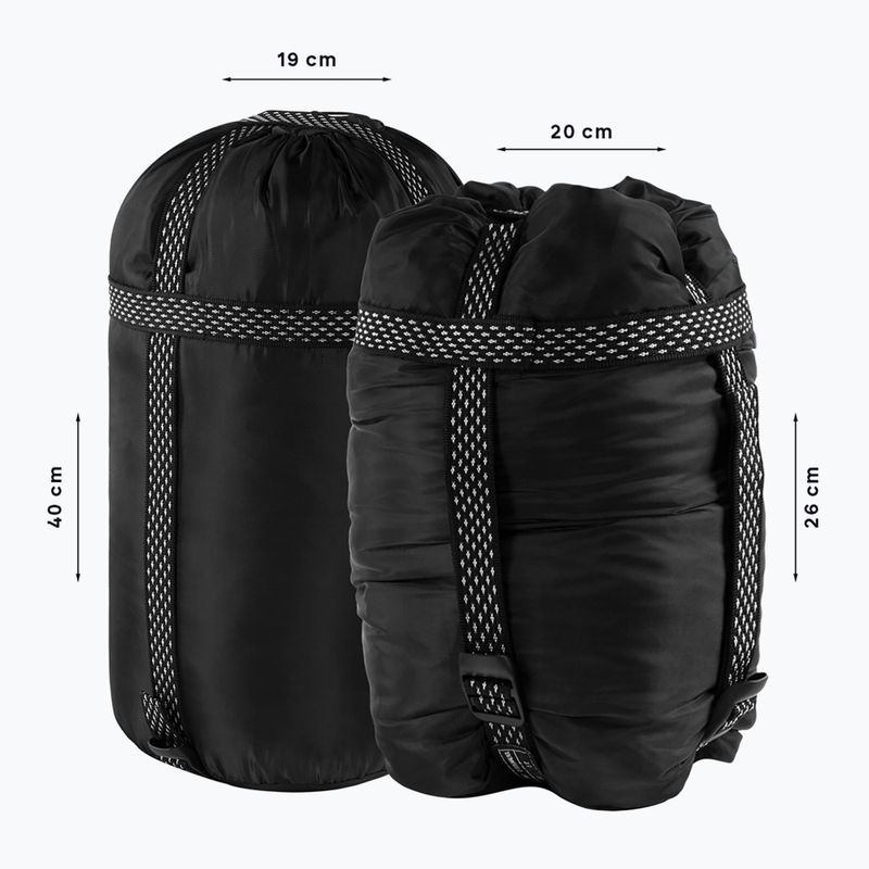 Alpinus Fiber Pro 1300 Schlafsack rechts anthrazit 7