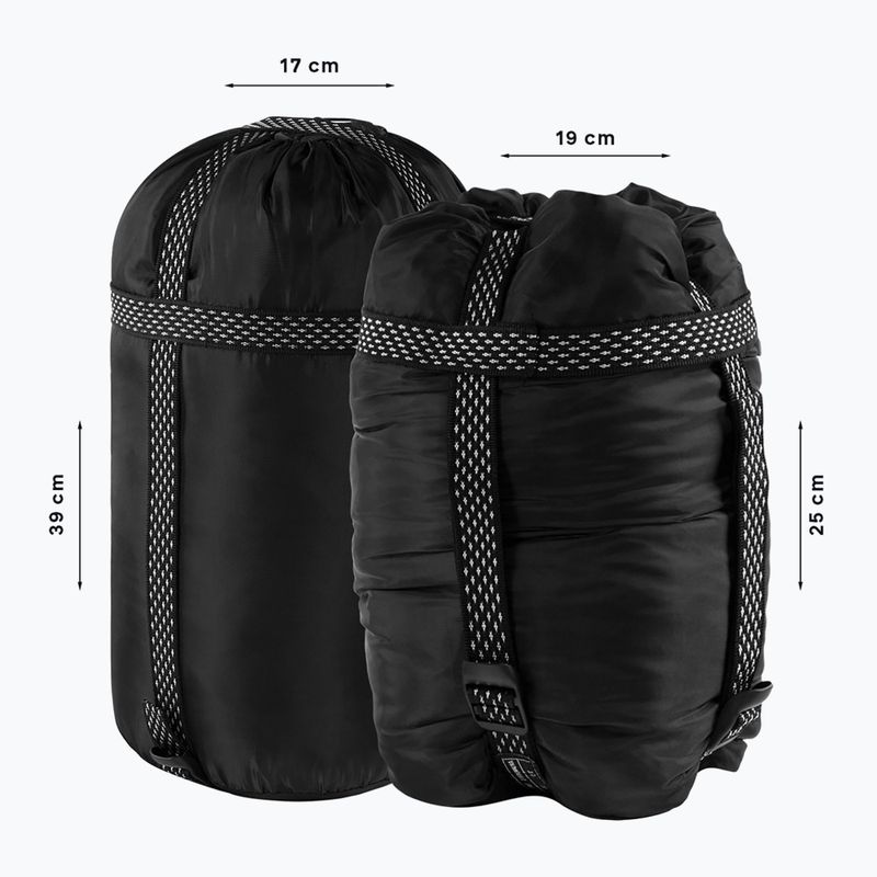 Alpinus Fiber Pro 1100 Schlafsack rechts grau 6