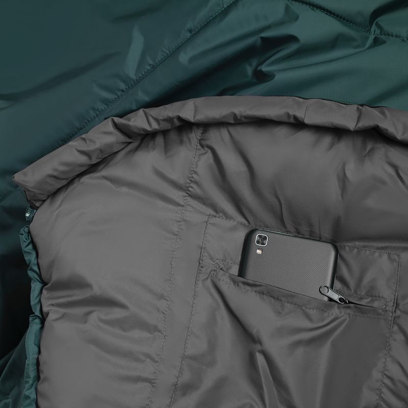 Alpinus Fiber Pro 800 Schlafsack rechts grün 5