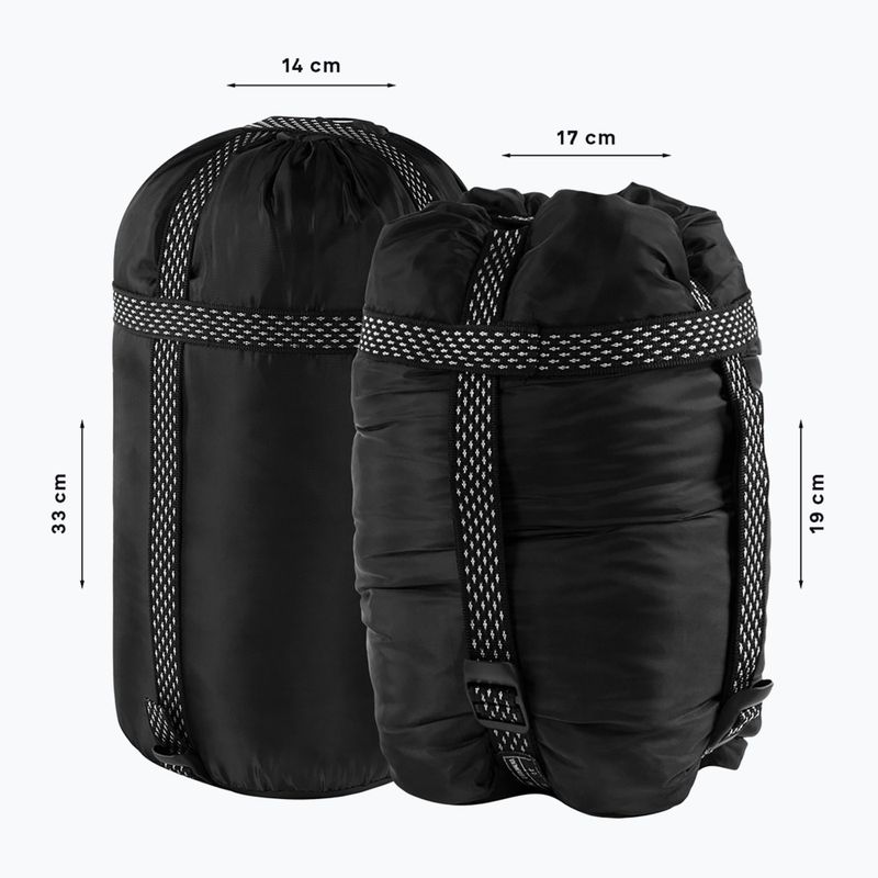 Alpinus Fiber Pro 800 Schlafsack rechts grün 7