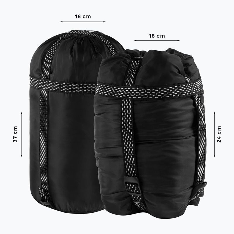 Alpinus Fiber Pro 1100 Schlafsack links burgundy 8