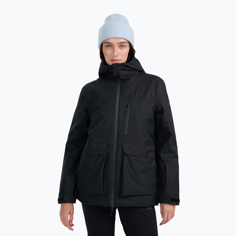 Damen-Skijacke 4F F0956 deep black