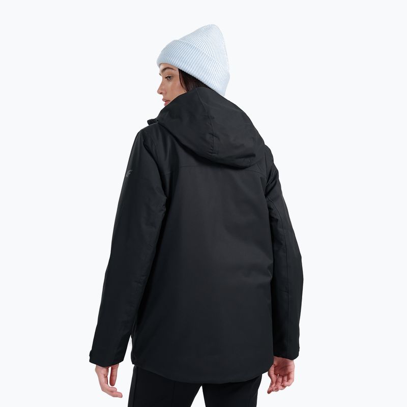 Damen-Skijacke 4F F0956 deep black 2