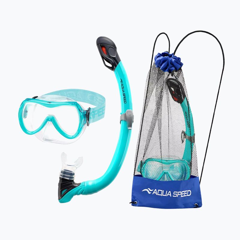 Tauchset Kinder AQUA-SPEED Alize FS + Samos + Mesh Türkis