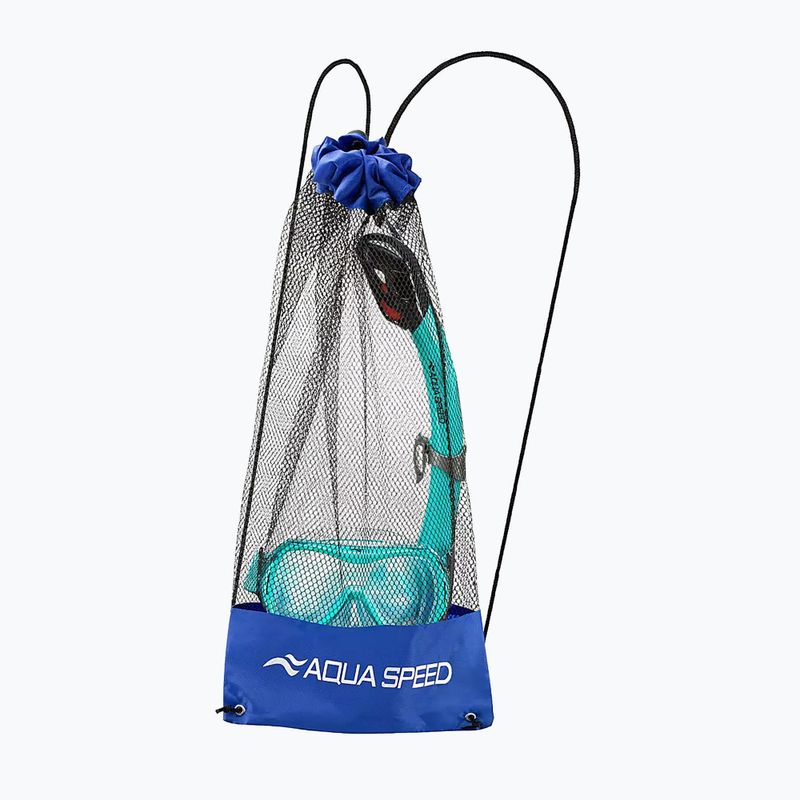 Tauchset Kinder AQUA-SPEED Alize FS + Samos + Mesh Türkis 2