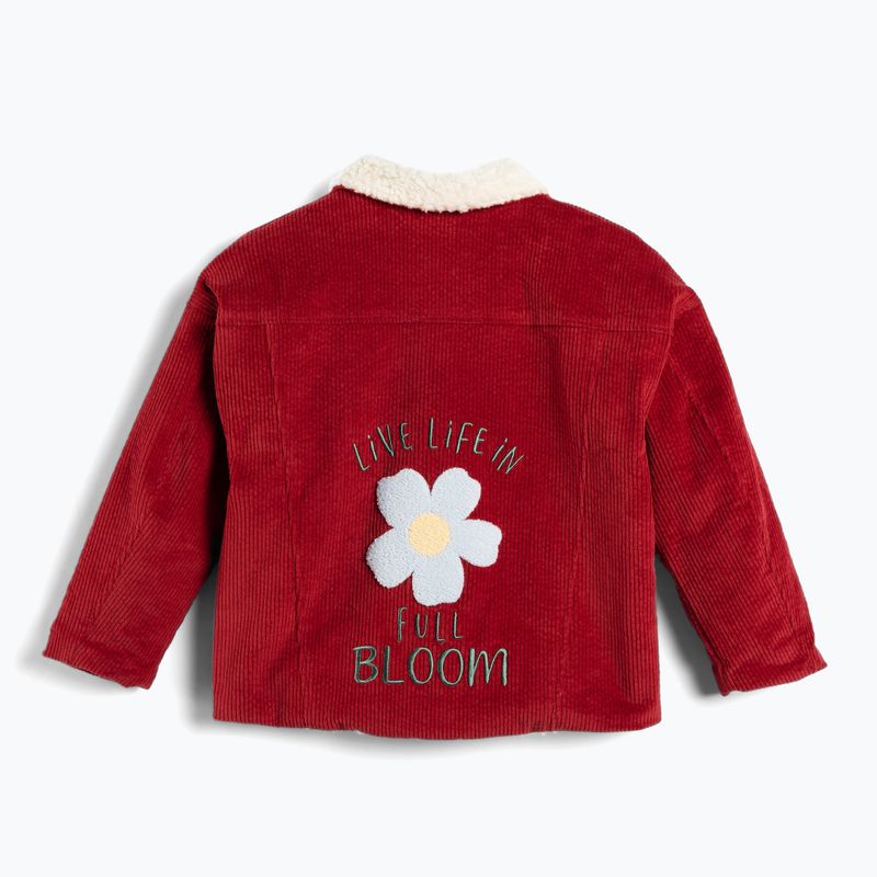 KID STORY Kinderjacke Teddy warm rote Blumen 3