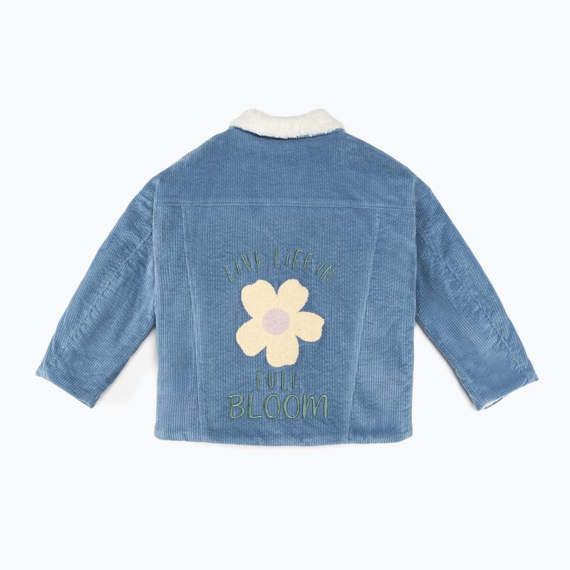 KID STORY Kinderjacke Teddy Air blau Blumen 2