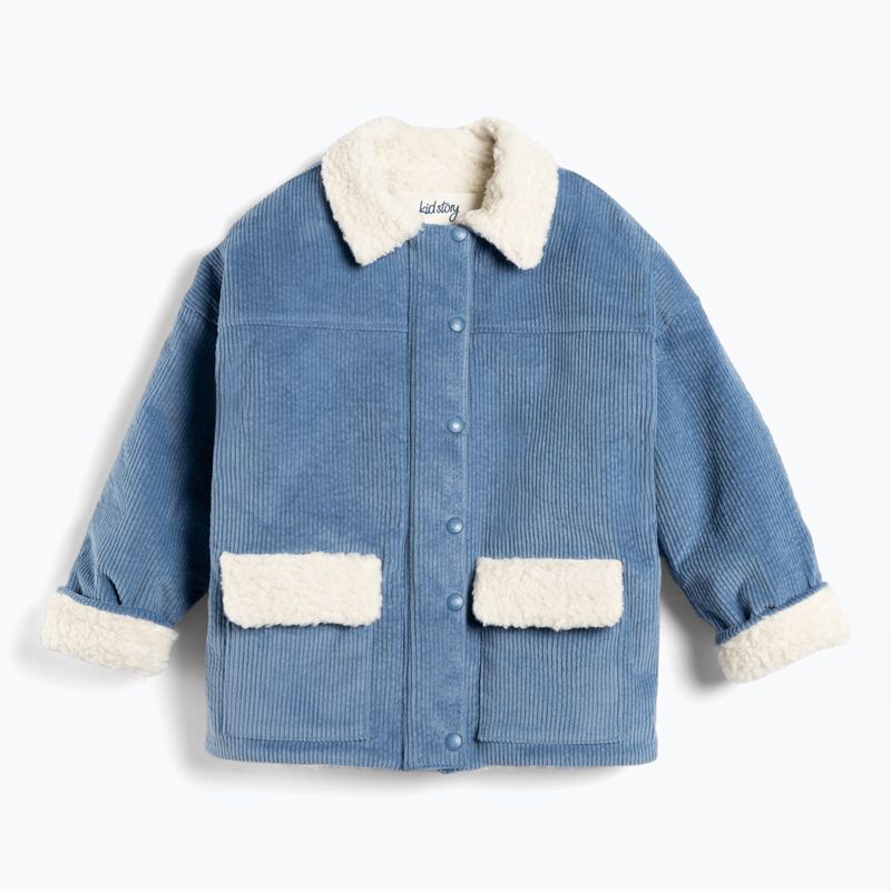 KID STORY Kinderjacke Teddy Air blau Blumen 3