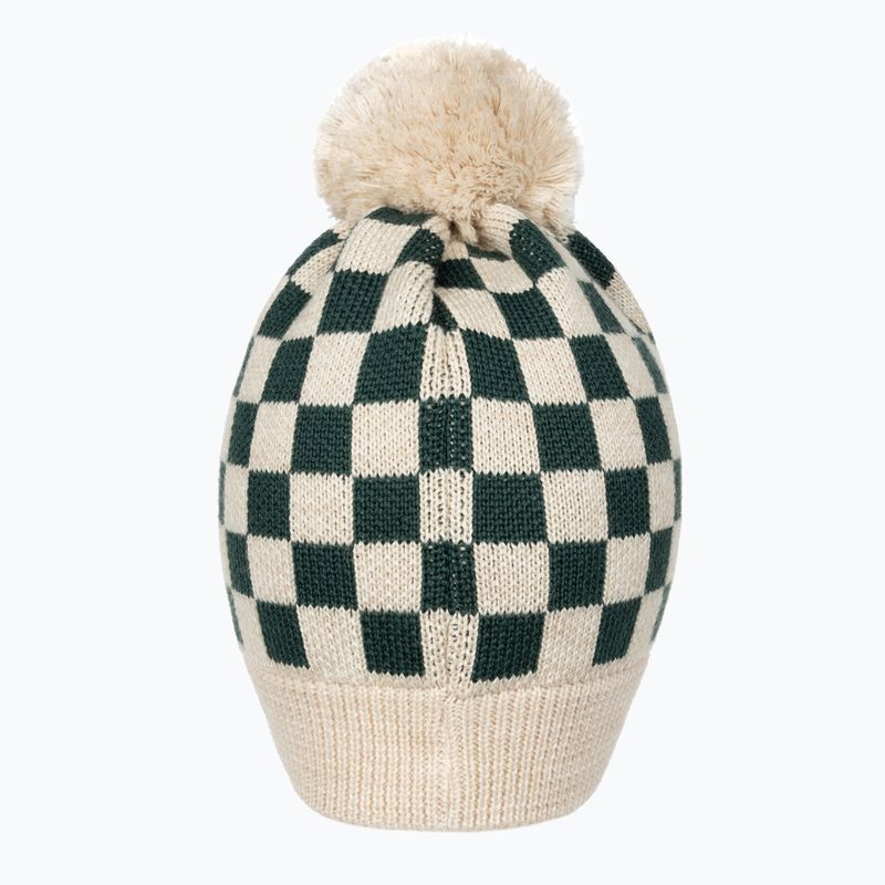 KID STORY Kinder Wintermütze Merino grün Schachbrett 2