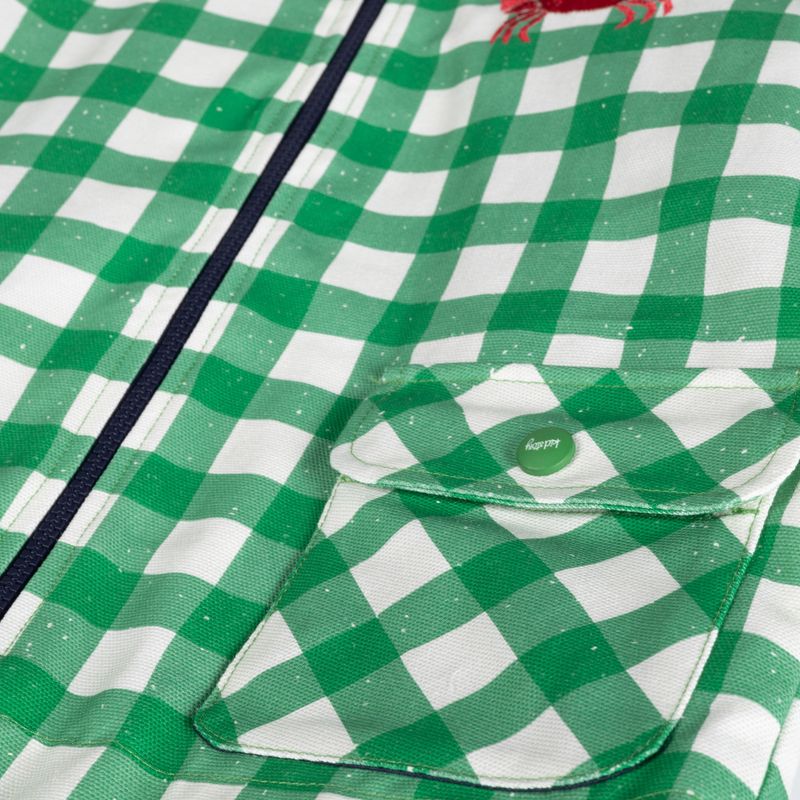 KID STORY Kinderjacke wind- und wasserdicht grünes Gitter 4