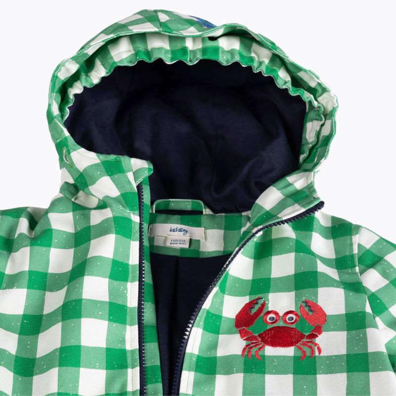 KID STORY Kinderjacke wind- und wasserdicht grünes Gitter 7