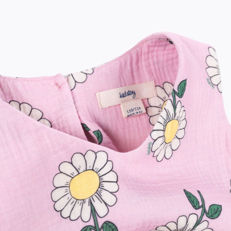 KID STORY Babykleid Musselin rosa Gänseblümchen 4