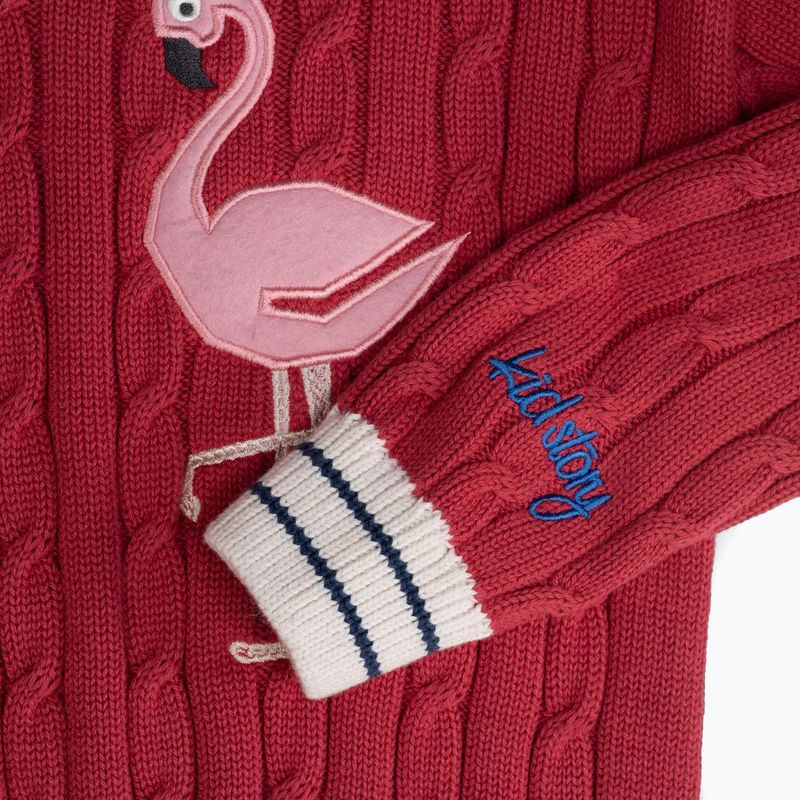 KID STORY Kinderpullover Bio-Baumwolle roter Flamingo 4