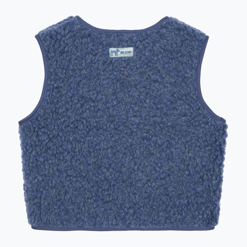 Kinderweste KID STORY Merino denim 2