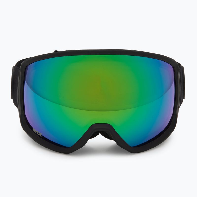 Skibrille IMX Peak matte black/black/green iridium/brown 2