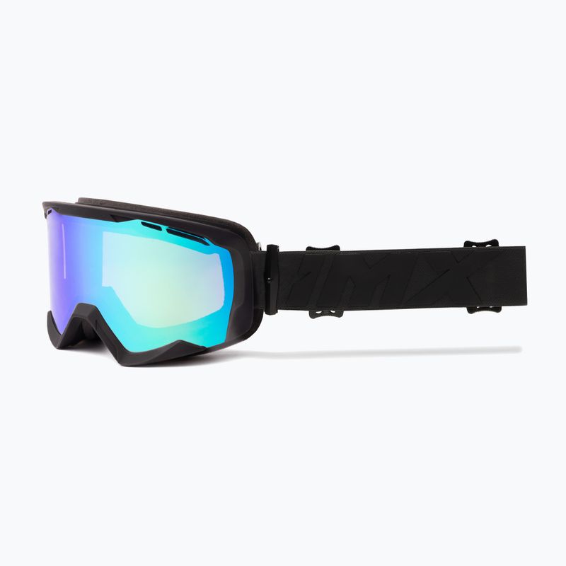 Skibrille IMX Snow black matt/black/green iridium/brown 7