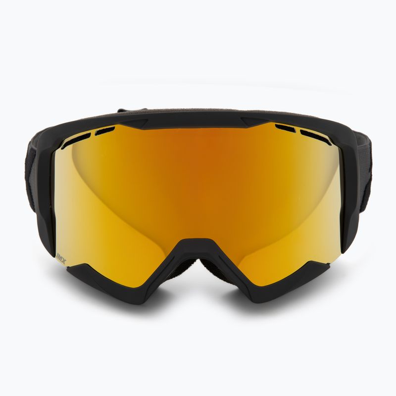 Skibrille IMX Snow black matt/black/gold iridium/ brown 2
