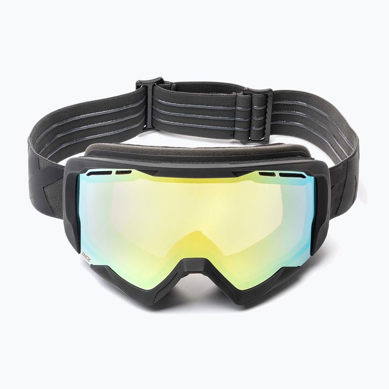 Skibrille IMX Snow black matt/black/gold iridium/ brown 5