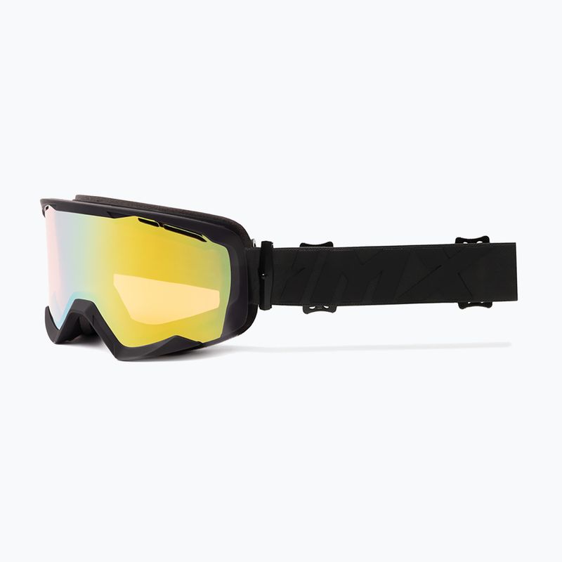 Skibrille IMX Snow black matt/black/gold iridium/ brown 7