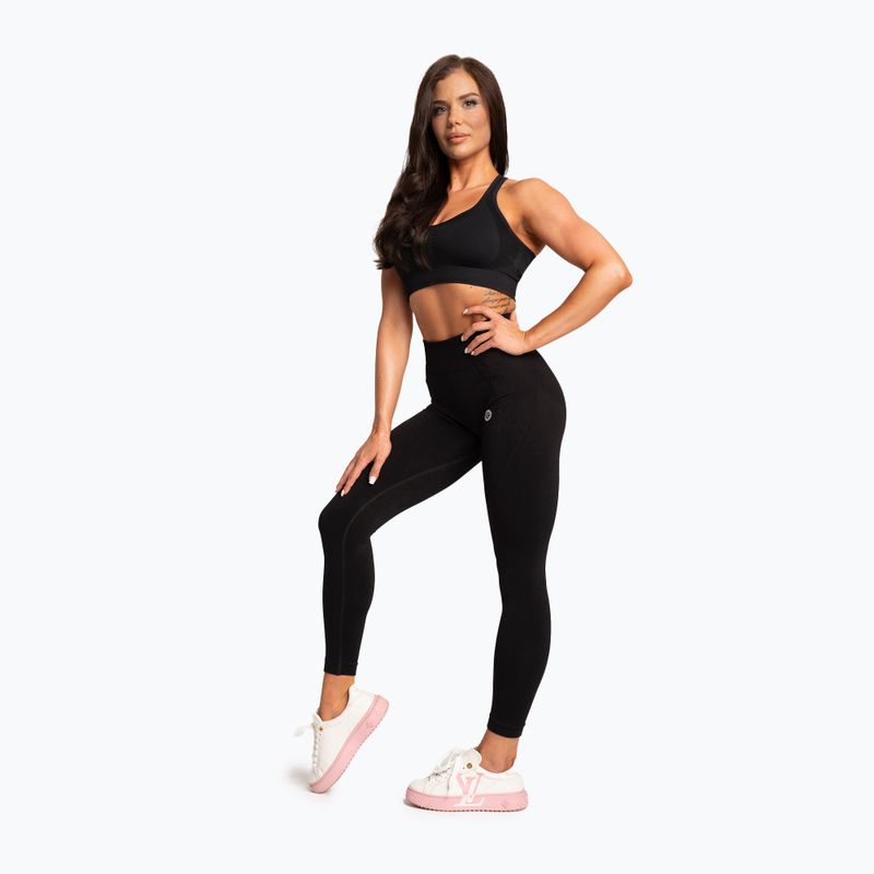 Damen-Leggings Gym Glamour Basic Scrunch schwarz 2