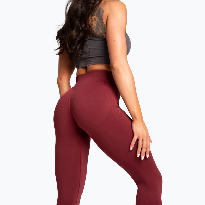 Damen-Leggings Gym Glamour Basic Scrunch burgundy 6