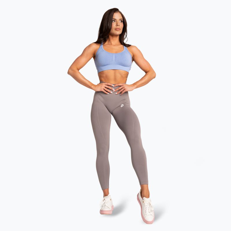 Damen-Leggings Gym Glamour Basic Scrunch grau 2