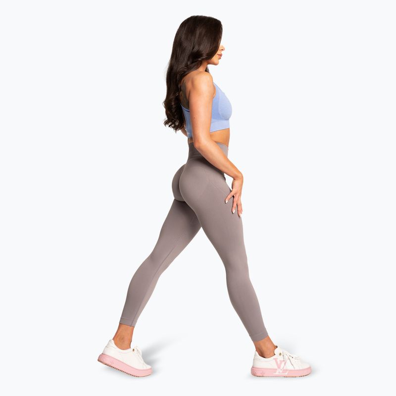 Damen-Leggings Gym Glamour Basic Scrunch grau 3