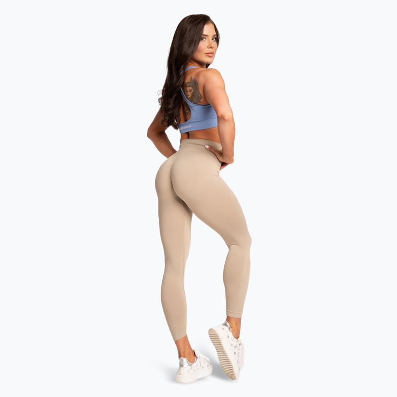 Damen-Leggings Gym Glamour Basic Scrunch beige 3