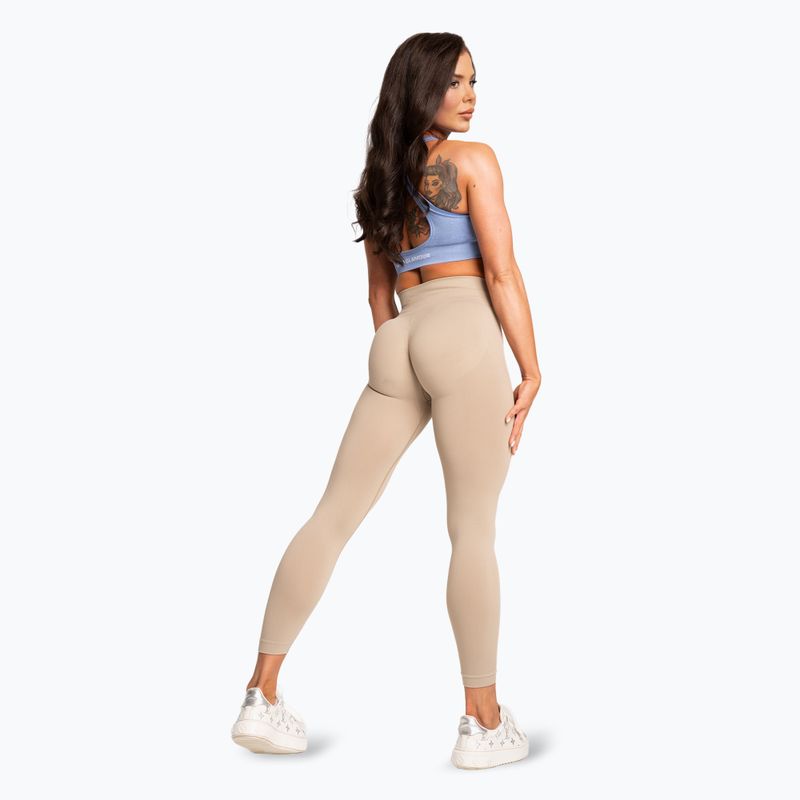 Damen-Leggings Gym Glamour Basic Scrunch beige 4