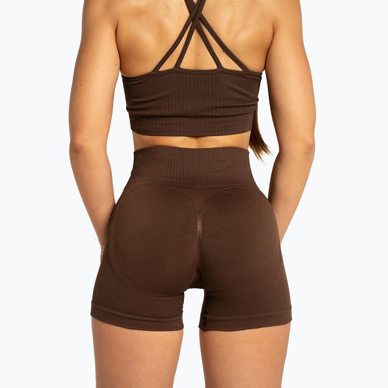 Shorts Training Damen Gym Glamour Push Up 2.0 dark chocolate 2