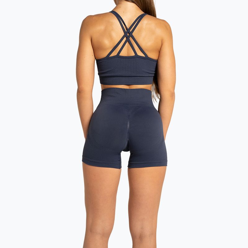 Damen-Trainingsshorts Gym Glamour Push Up 2.0 denim 2