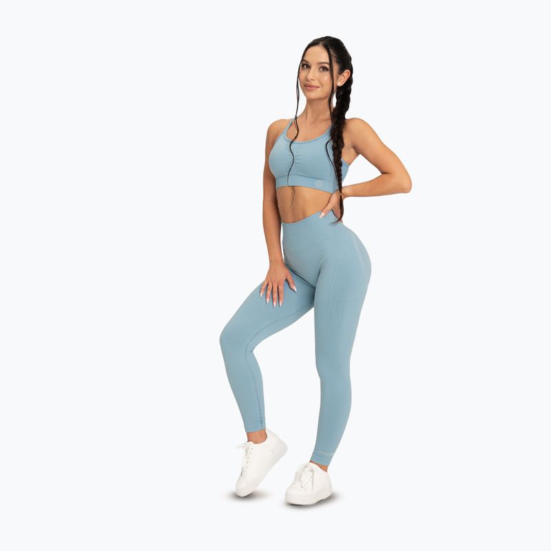 Damen-Leggings Gym Glamour Push Up 2.0 blau lagoon 2