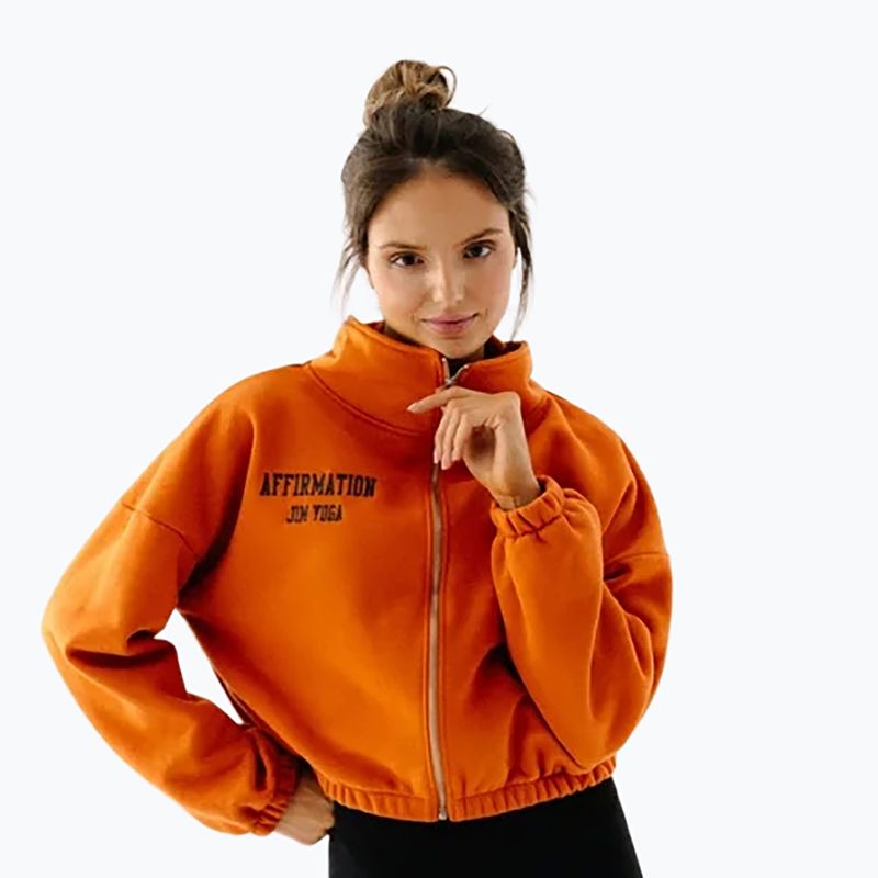 Fleecejacke für Damen JoyInMe Zip Flow Sweatshirt pumpkin spice