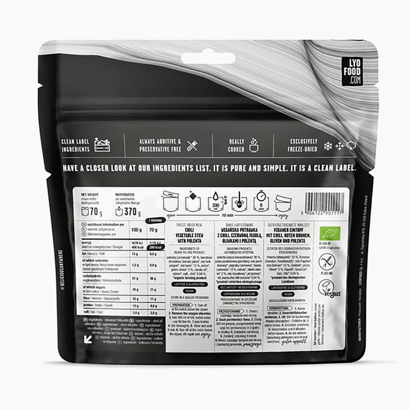 Gefriergetrocknete Lebensmittel LYOFOOD Chili sin Carne 370 g 2