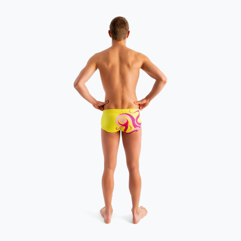 SWEEP Aqua Kraken Herren Schwimm-Boxershorts rosa/gelb