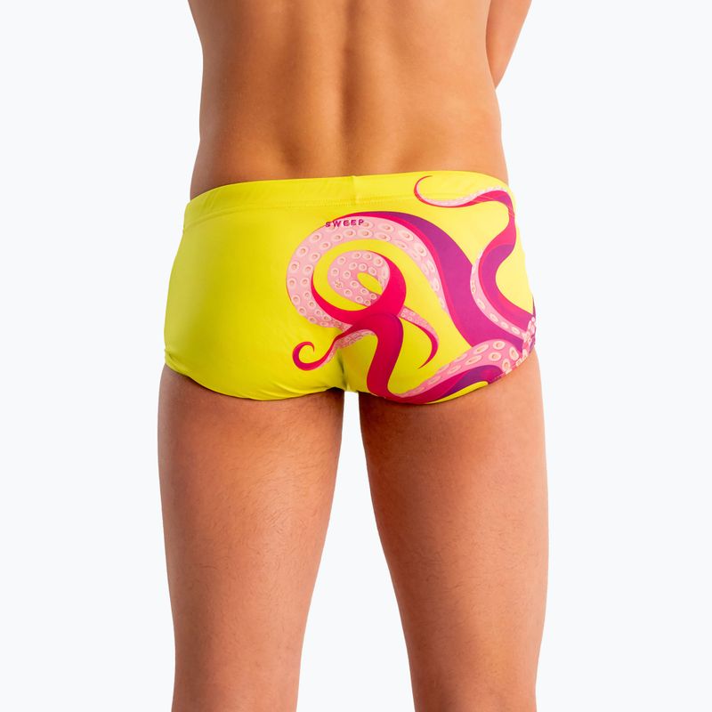 SWEEP Aqua Kraken Herren Schwimm-Boxershorts rosa/gelb
