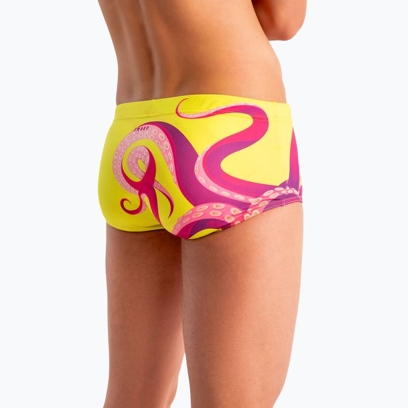 SWEEP Aqua Kraken Herren Schwimm-Boxershorts rosa/gelb
