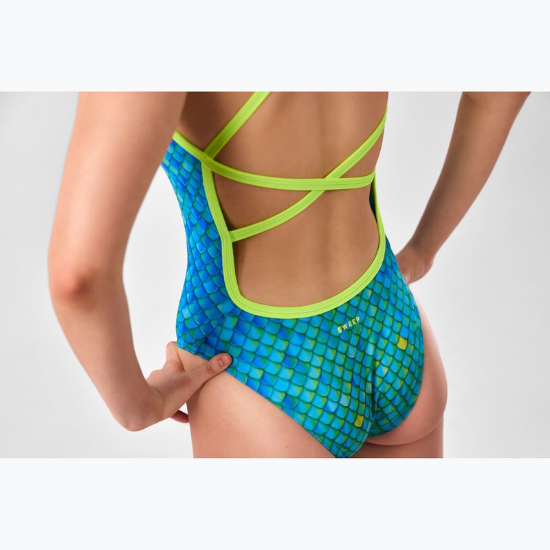 Badeanzug Damen SWEEP Aqua Hippos Blau/Gelb/Grün 4