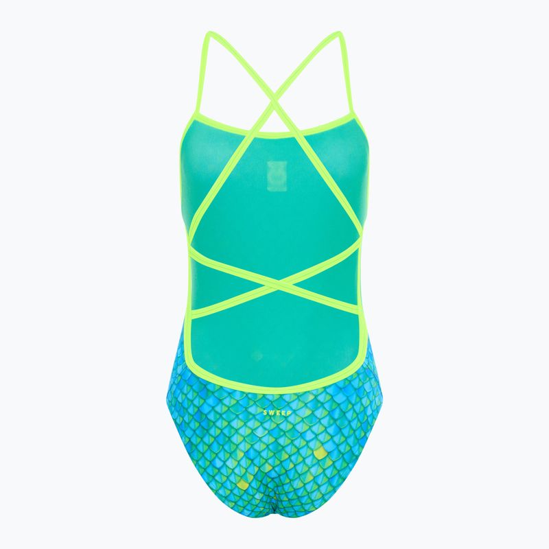 Badeanzug Damen SWEEP Aqua Hippos Blau/Gelb/Grün 2