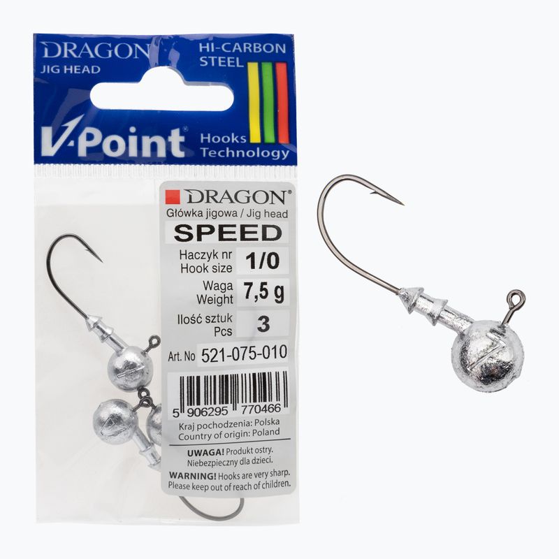 Dragon V-Point Speed Jig-Kopf 7.5g 3St. schwarz PDF-521-075-010