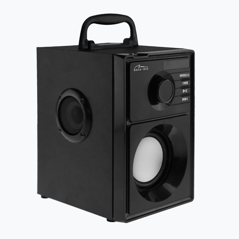 Media-Tech Boombox Silber mobiler Lautsprecher schwarz/silber