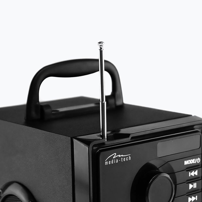 Media-Tech Boombox Silber mobiler Lautsprecher schwarz/silber