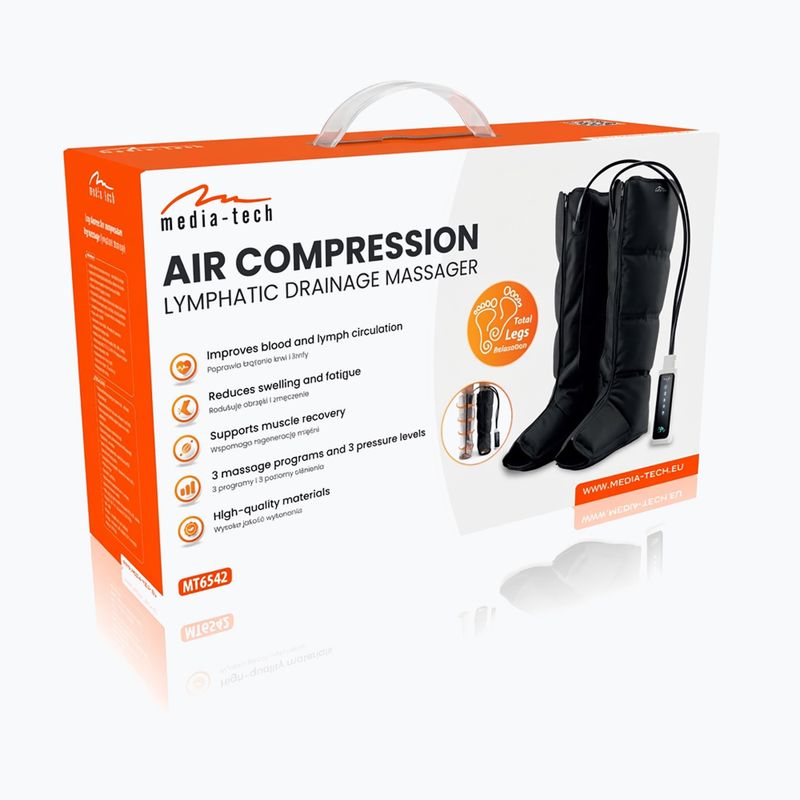 Lymphmassagegerät für die Beine Media-Tech Air Compression Lymphatic Drainage black 7