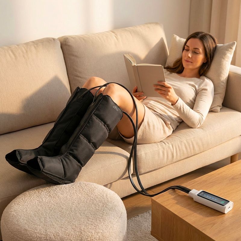 Lymphmassagegerät für die Beine Media-Tech Air Compression Lymphatic Drainage black 12