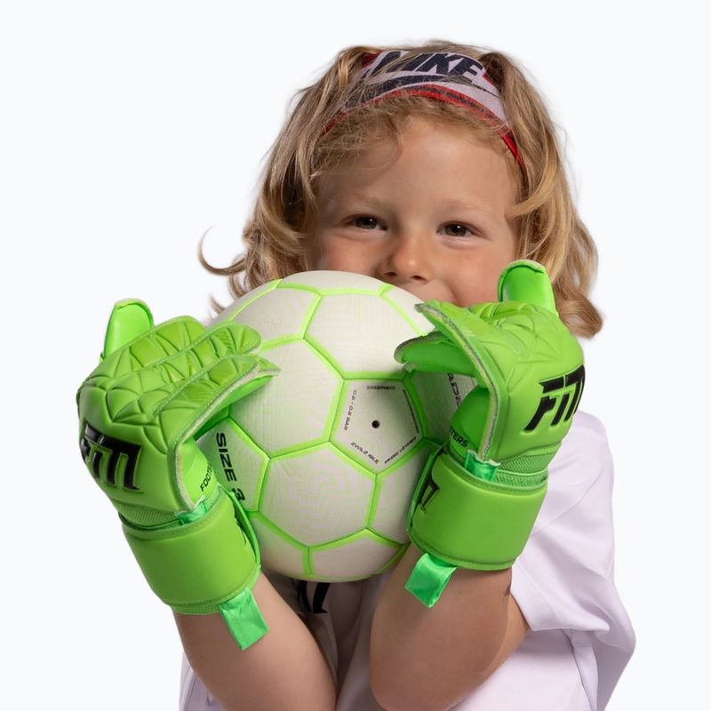 Kinder-Torwarthandschuhe Football Masters Invictus X Jr lime 2