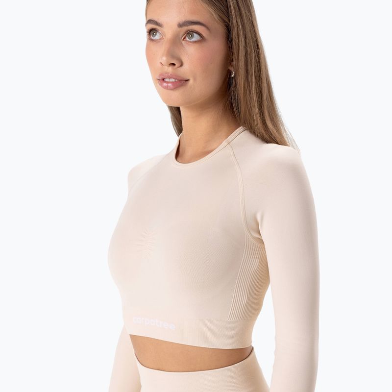 Damen Trainings-Langarmshirt Carpatree Allure Seamless creme-beige 4