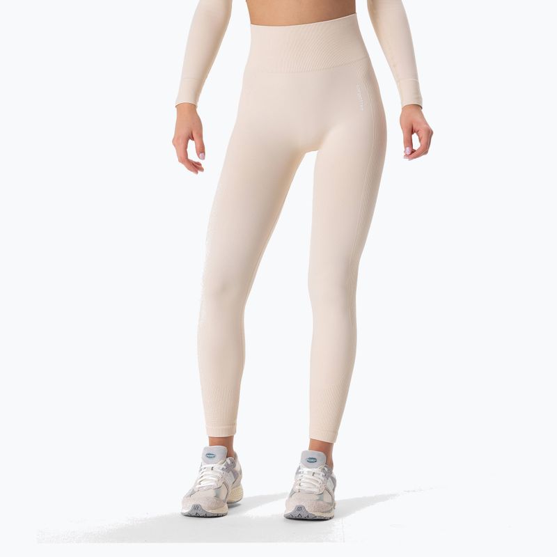 Damen Trainingsleggings Carpatree Allure Seamless cream beige